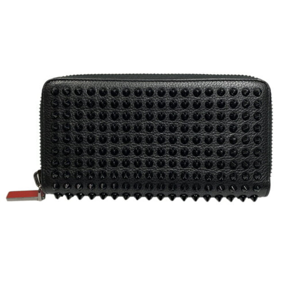 Christian Louboutin Wallet Long Round Leather Black